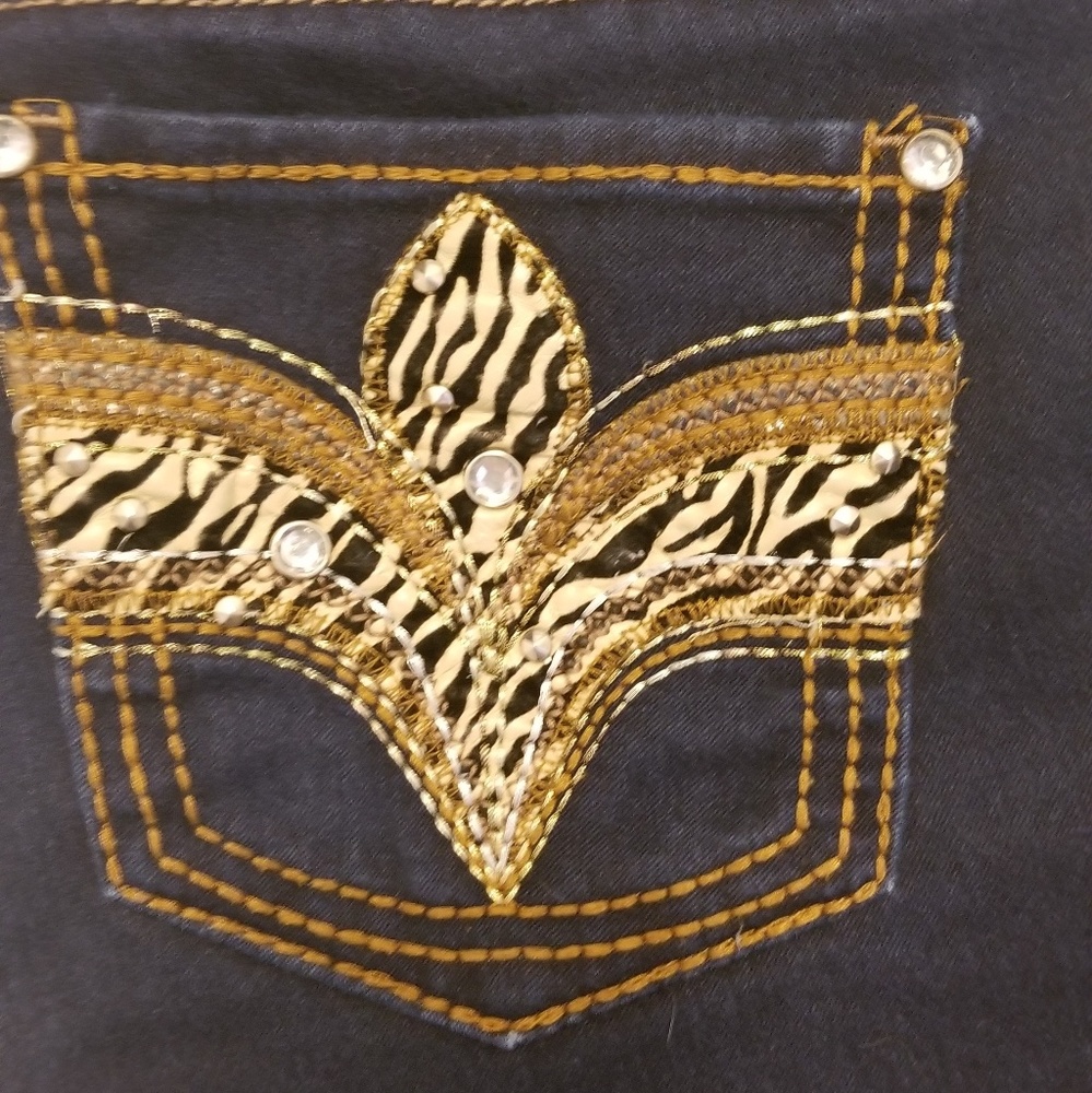 Black Crystal Skinny Jeans - Picture 6 of 8